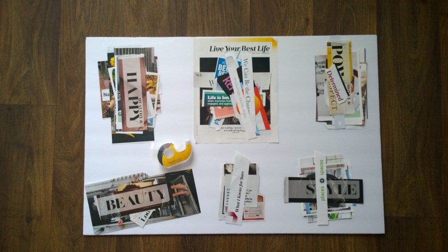 2018 Vision Board in Progress